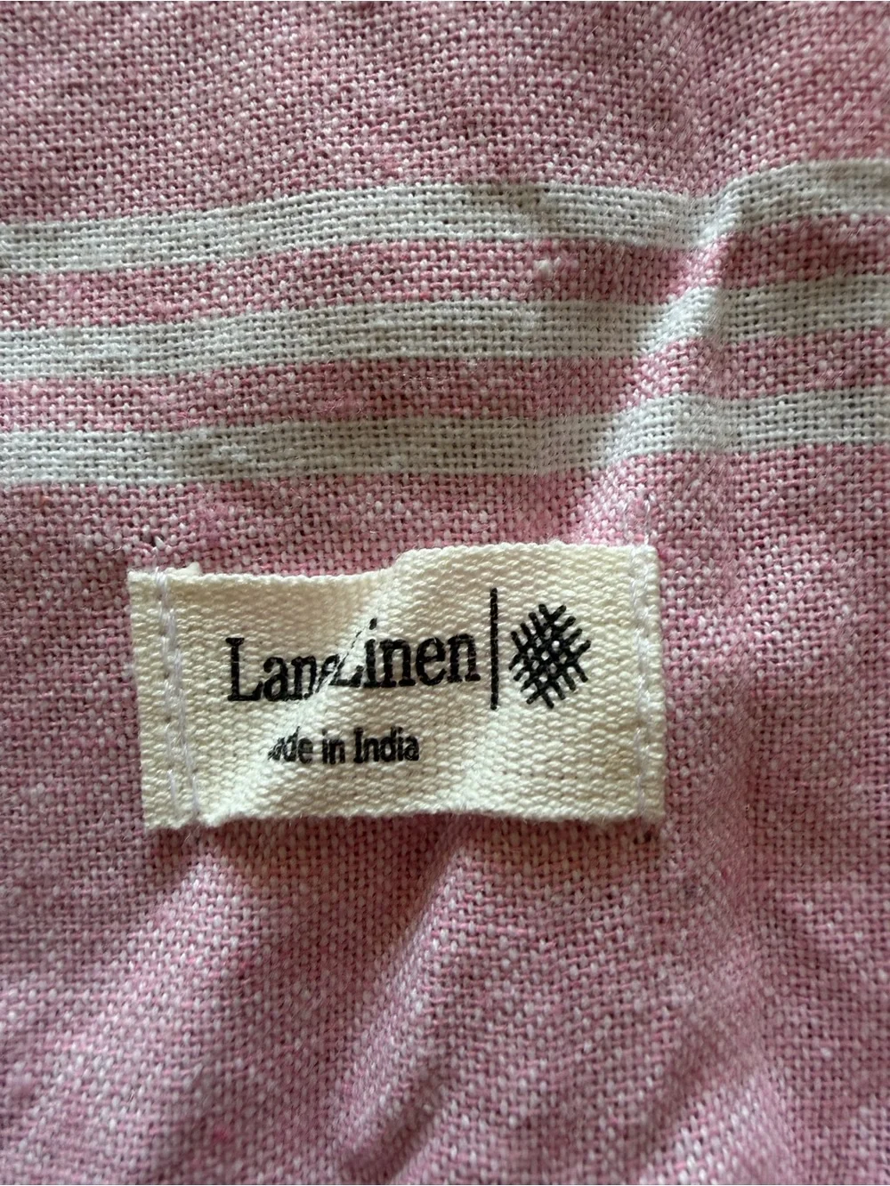 Pink and White Striped Fringe Turkish Towel